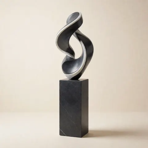 مجسم نحتي معاصر — رمادي فحمي