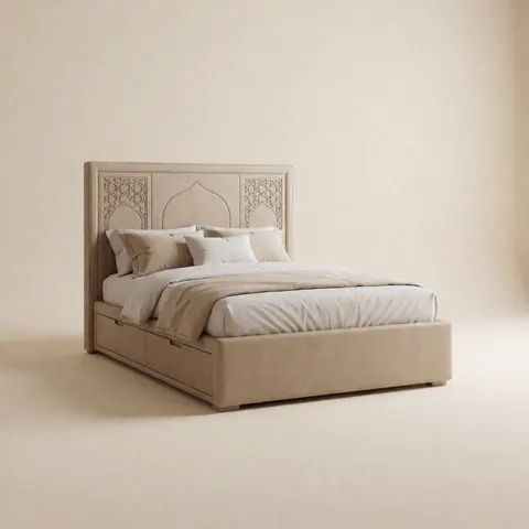 سرير أطفال متعدد المهام عربي معاصر — بيج رملي