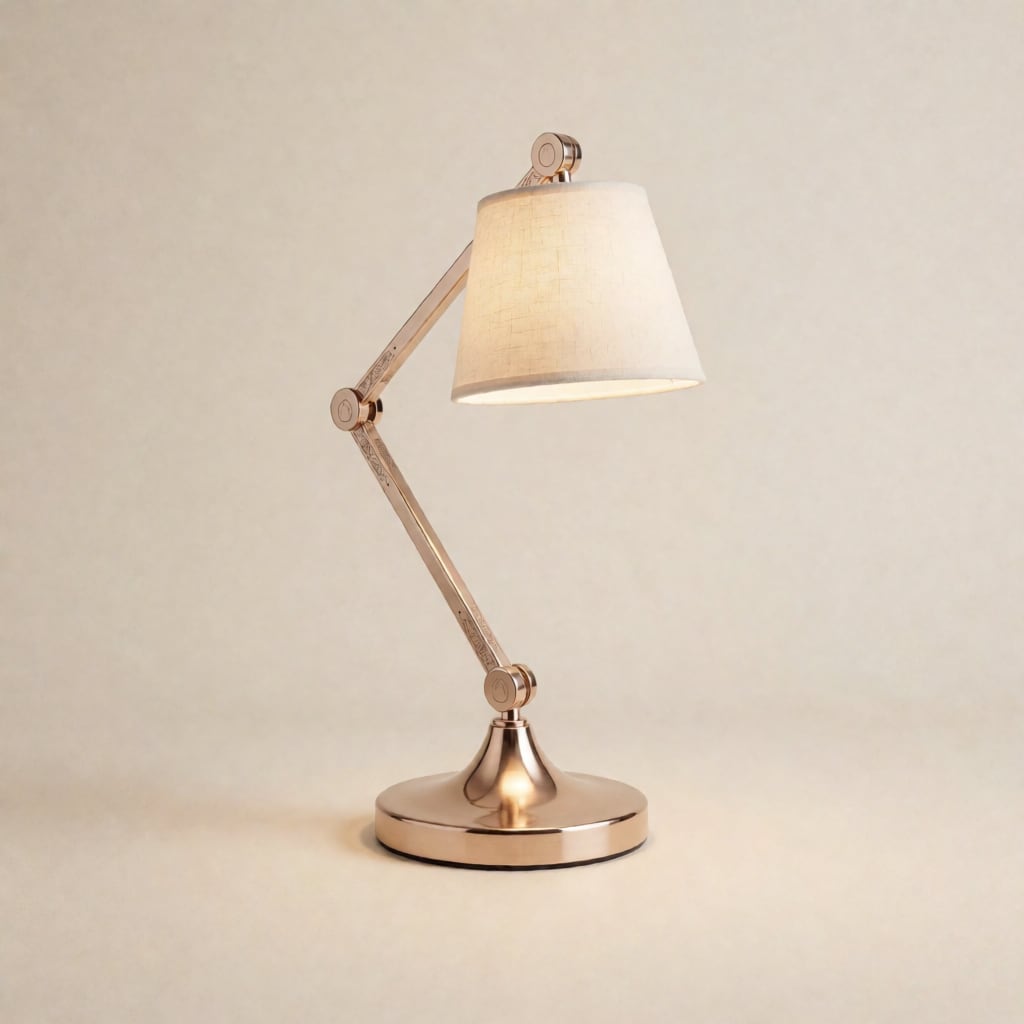 مصباح مكتب عربي معاصر — ذهبي شامبين