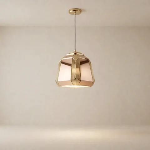 معلقات سقف هندسية آرت ديكو — ذهبي شامبين